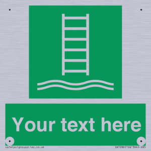 Custom sign safe condition Embarkation ladder